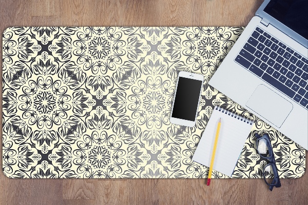 Large desk mat table protector floral pattern