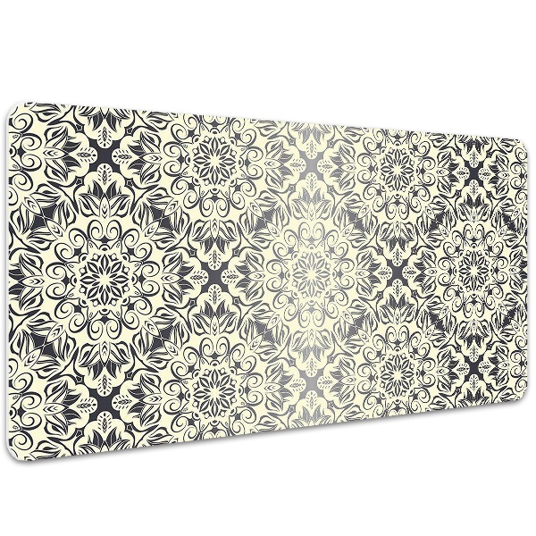 Large desk mat table protector floral pattern