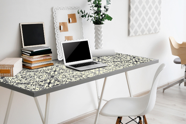 Large desk mat table protector floral pattern
