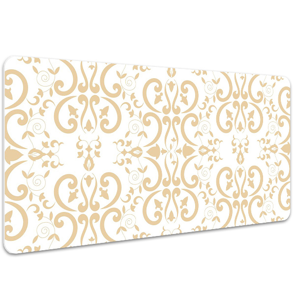 Large desk mat table protector baroque pattern