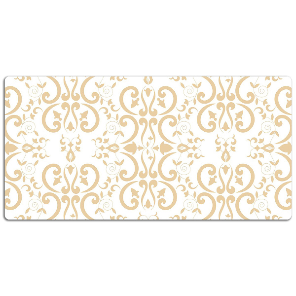 Large desk mat table protector baroque pattern