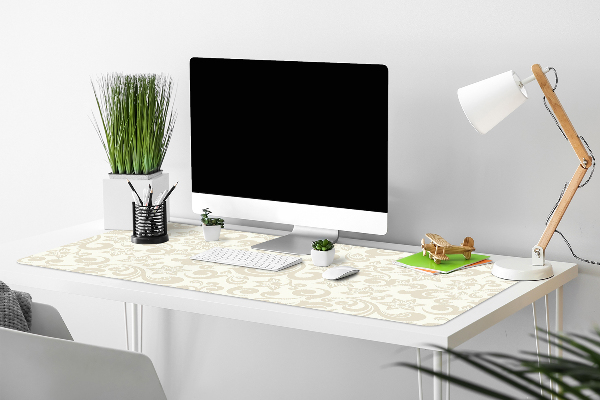 Large desk mat table protector baroque pattern