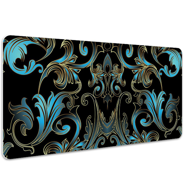 Large desk mat table protector baroque pattern