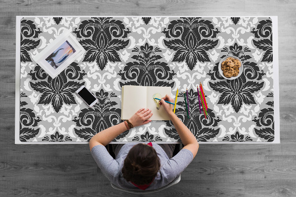 Large desk mat for children gray pattern