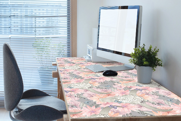 Large desk mat table protector skulls bulls