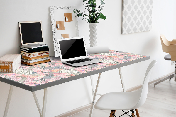 Large desk mat table protector skulls bulls