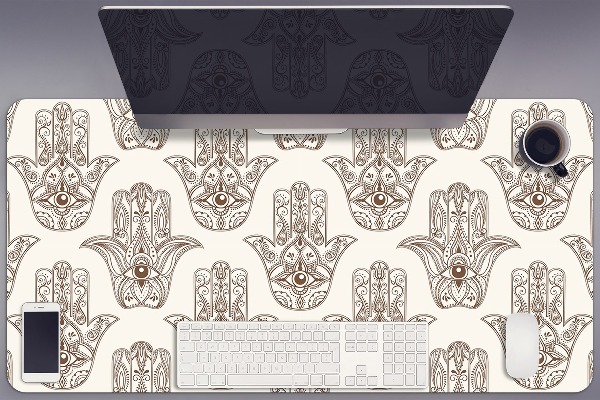 Full desk mat brown symbol