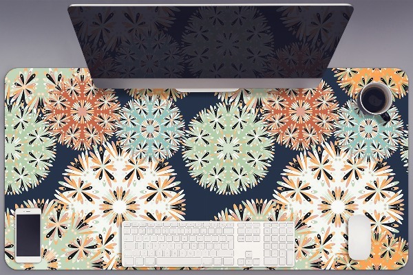 Full desk protector colorful mandalas