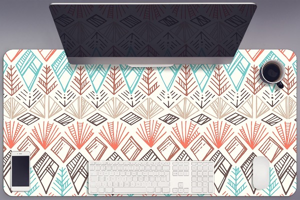 Large desk mat table protector ethnic pattern