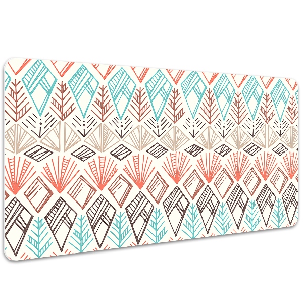 Large desk mat table protector ethnic pattern