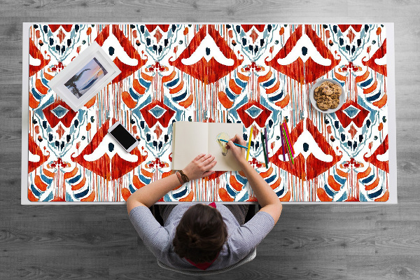 Large desk mat table protector ethnic style