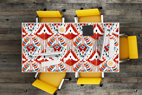 Large desk mat table protector ethnic style