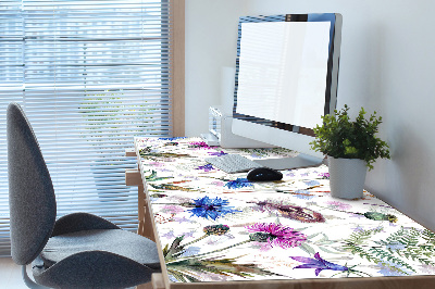 Large desk pad PVC protector Field flowers