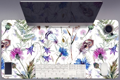 Large desk pad PVC protector Field flowers