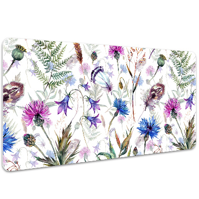 Large desk pad PVC protector Field flowers