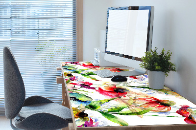 Full desk pad Colored flowers