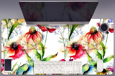 Full desk pad Colored flowers