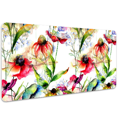 Full desk pad Colored flowers