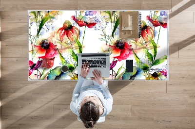 Full desk pad Colored flowers