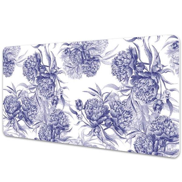 Full desk pad purple peonies