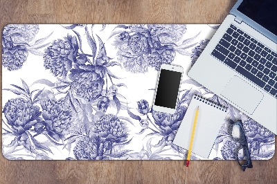 Full desk pad purple peonies