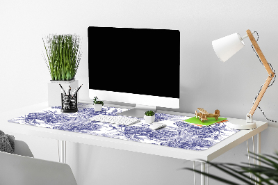 Full desk pad purple peonies