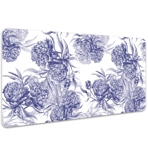 Full desk pad purple peonies