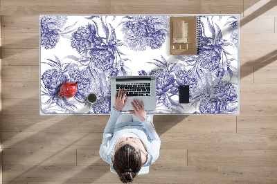 Full desk pad purple peonies