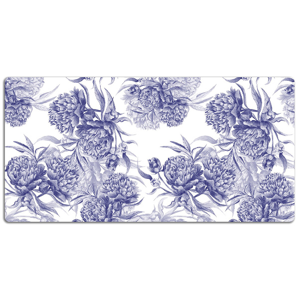 Full desk pad purple peonies