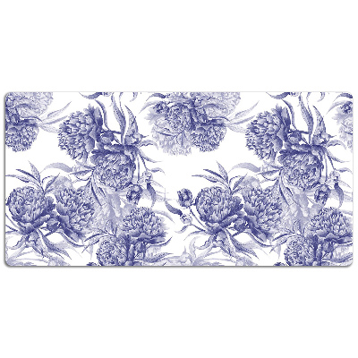 Full desk pad purple peonies