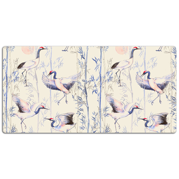 Large desk pad PVC protector dancing crane