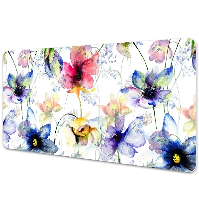 Large desk pad PVC protector Field flowers