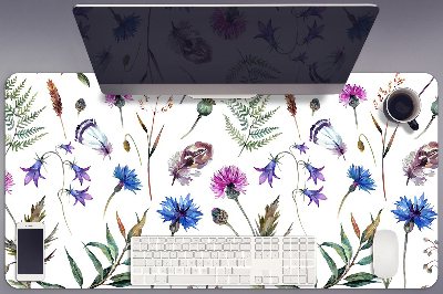 Large desk mat table protector Flowers from the meadow