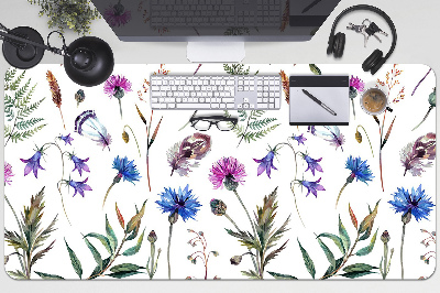 Large desk mat table protector Flowers from the meadow