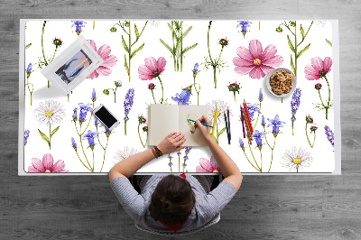 Desk pad Wildflowers daisies