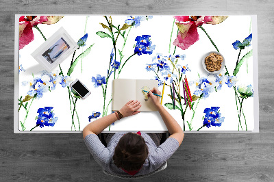 Desk pad painted flowers