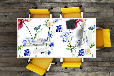 Desk pad painted flowers