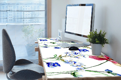 Desk pad painted flowers