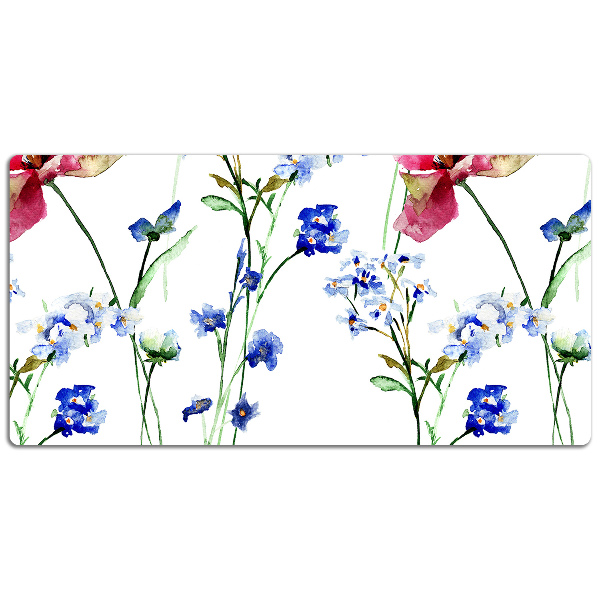 Desk pad painted flowers