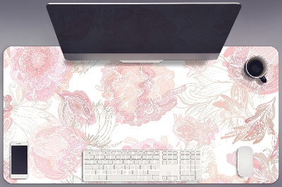 Full desk mat flowery pattern