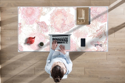 Full desk mat flowery pattern