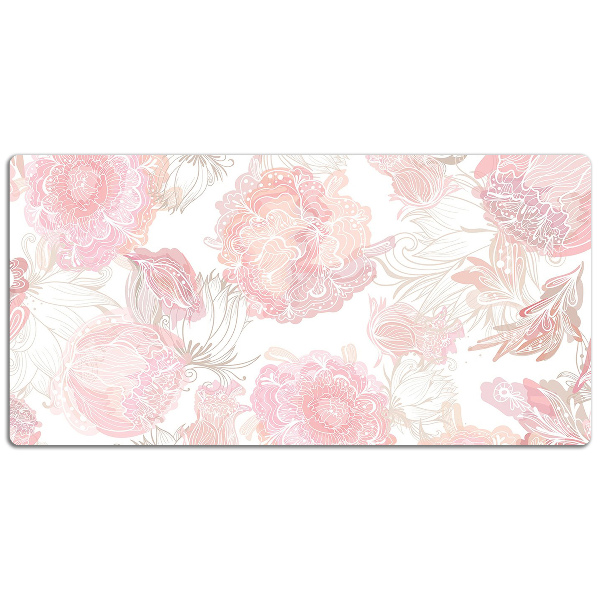 Full desk mat flowery pattern