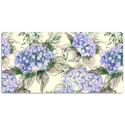 Large desk mat for children Hydrangea