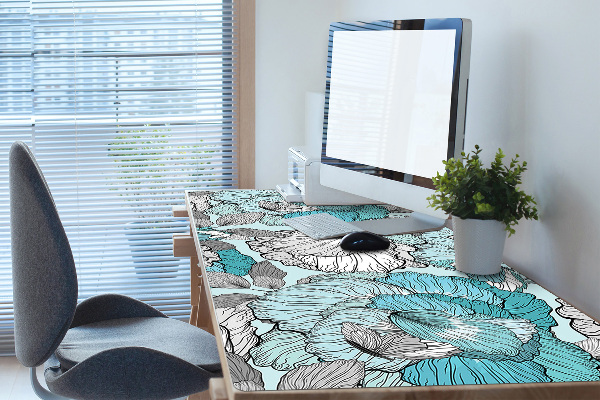 Desk mat floral composition