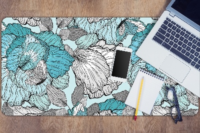 Desk mat floral composition