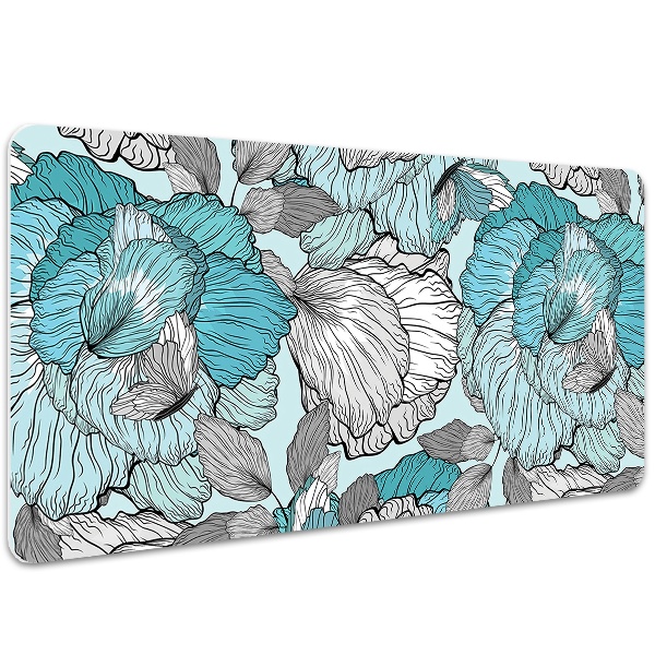 Desk mat floral composition