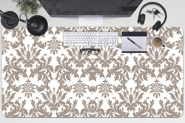 Large desk mat table protector baroque pattern