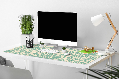 Full desk pad green Damask