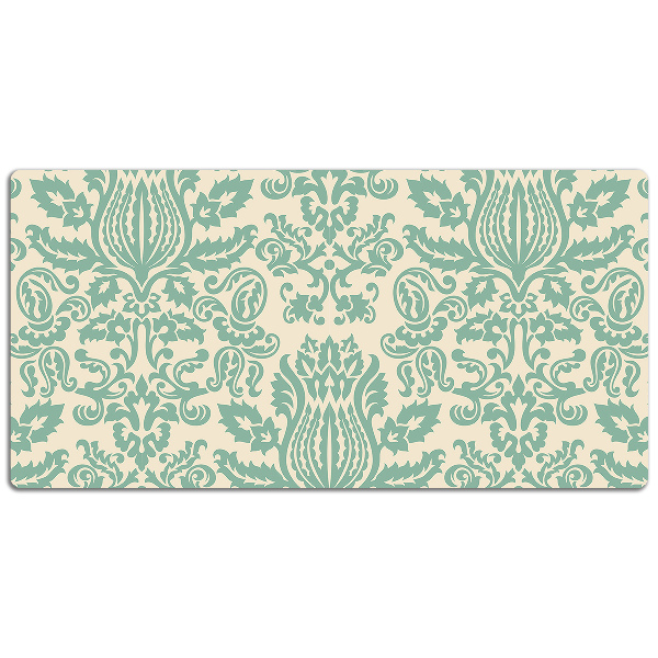 Full desk pad green Damask