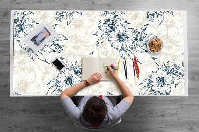 Desk pad floral art